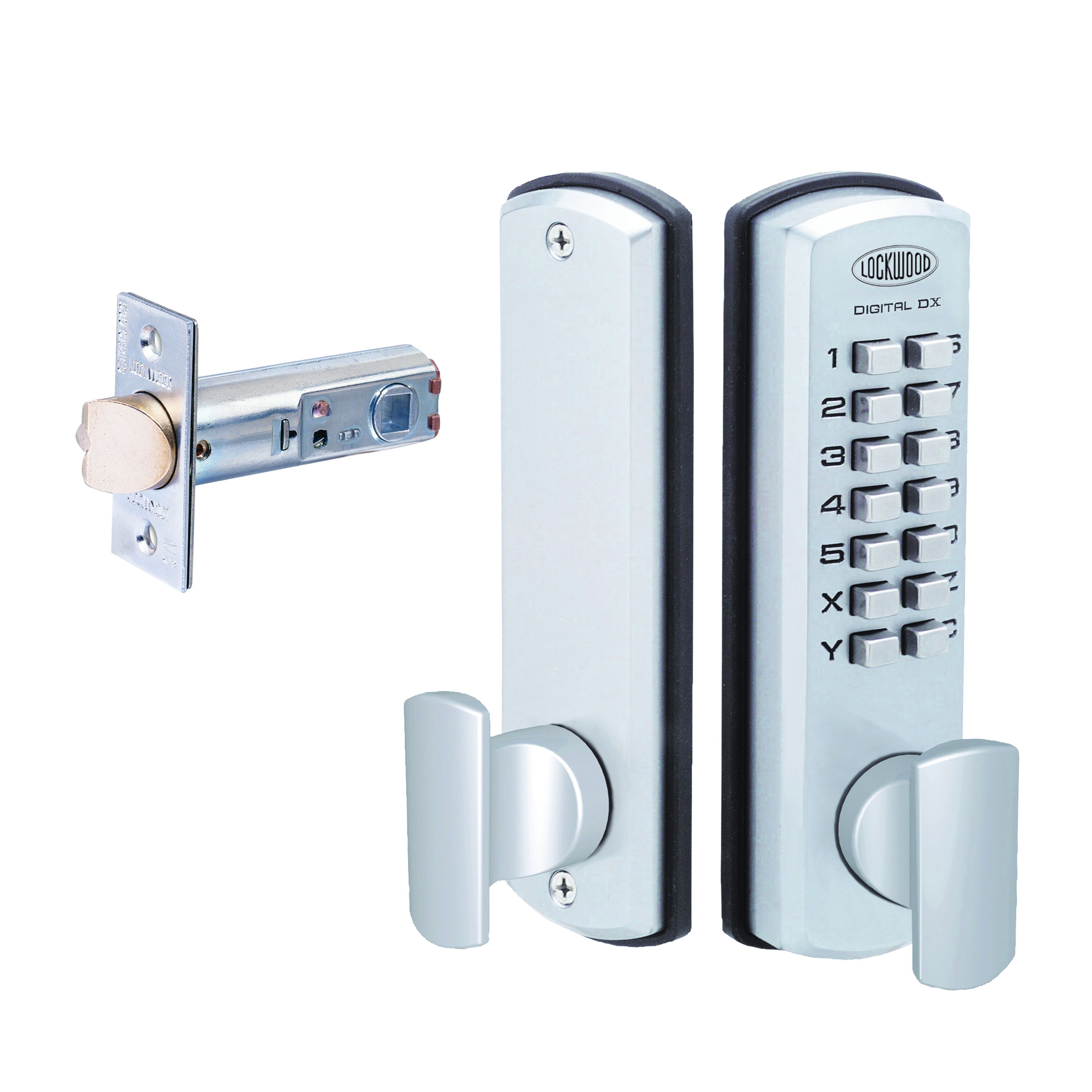 DX KPAD WITH 530 LATCH SATIN CHROME