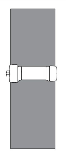 1 POINT RIM EXIT DEVICE 900MM SIL