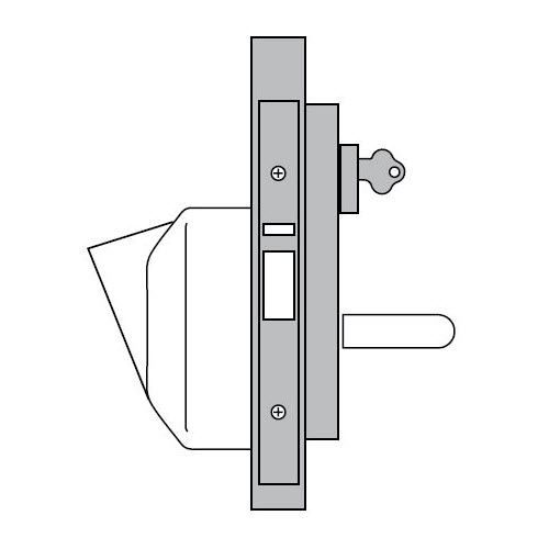 1 POINT EXIT DEVICE 60MM BS MORTICE LOCK 1200MM SIL