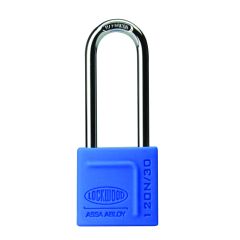 120N SERIES PADLOCK 30MM WITH 50MM SHACKLE WITH SILICON JACKET DP LIGHT BLUE