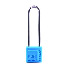 120N SERIES PADLOCK 30MM WITH 80MM SHACKLE WITH SILICON JACKET DP LIGHT BLUE