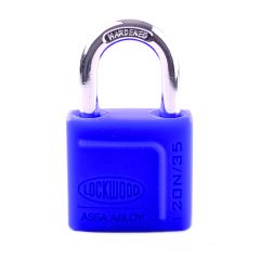 120N SERIES PADLOCK 35MM WITH 23MM SHACKLE WITH SILICON JACKET DP PURPLE