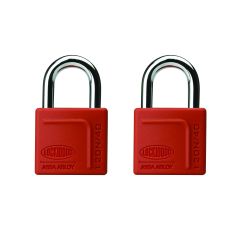 120N SERIES PADLOCK 40MM WITH 25MM SHACKLE WITH SILICON JACKET 2DP RED