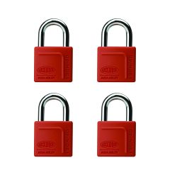 120N SERIES PADLOCK 40MM WITH 25MM SHACKLE WITH SILICON JACKET 4DP RED