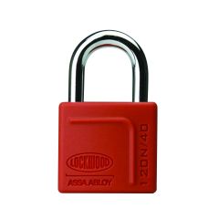 120N SERIES PADLOCK 40MM WITH 25MM SHACKLE WITH SILICON JACKET DP RED