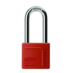 120N SERIES PADLOCK 40MM WITH 50MM SHACKLE WITH SILICON JACKET DP RED