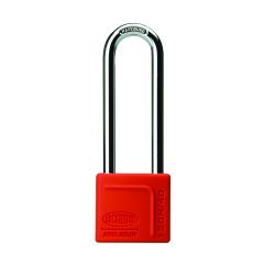 120N SERIES PADLOCK 40MM WITH 80MM SHACKLE WITH SILICON JACKET DP RED