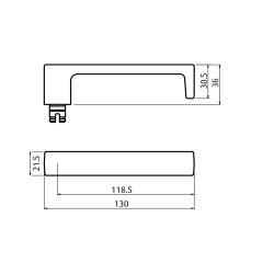 5801 ROUND END PLATE WITH CYLINDER HOLE & 111 LEVER SATIN CHROME