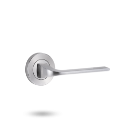 SYMPHONY 123 LEVER ON ROUND ROSE FULL SET SUITS PRIVACY ADAPTOR SATIN CHROME