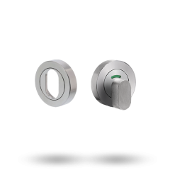SYMPHONY ESCUTCHEON KIT - OVAL CYLINDER AND STD PRIV IND TURN SATIN CHROME