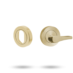 SYMPHONY ESCUTCHEON KIT - OVAL CYLINDER AND ACCESSIBILITY TURN POLISHED BRASS UNLACQUERED
