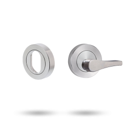SYMPHONY ESCUTCHEON KIT - OVAL CYLINDER AND ACCESSIBILITY TURN SATIN CHROME
