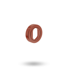 SYMPHONY ESCUTCHEON - OVAL CYLINDER SURFACE FIXED ANTIQUE COPPER