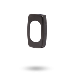 BRASS RECTANGULAR OVAL CYLINDER ESCUTCHEON POLYESTER POWDERCOAT