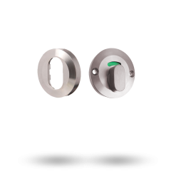 SYMPHONY ESCUTCHEON KIT - OVAL CYLINDER AND STD PRIV IND TURN SATIN CHROME