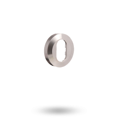 SYMPHONY ESCUTCHEON - OVAL CYLINDER GRUB SCREW FIXED SATIN CHROME