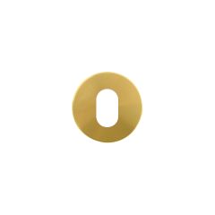 1370 SERIES OVAL CYLINDER ESCUTCHEON - GRUB SCREW FIX POLISHED BRASS