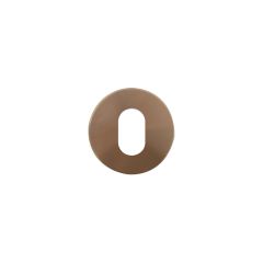 1370 SERIES OVAL CYLINDER ESCUTCHEON - GRUB SCREW FIX ARCHITECTURAL BRONZE UNLACQUER