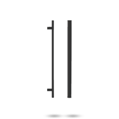 141 ENTRANCE HANDLES WITH 600MM CENTRES ELECTRO BLACK ACE