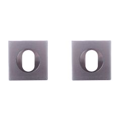 SYMPHONY 1420 SERIES DOUBLE OVAL CYLINDER ESCUTCHEON KIT SATIN CHROME