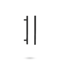 142 ENTRANCE HANDLES WITH 450MM CENTRES ELECTRO BLACK ACE