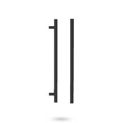 142 ENTRANCE HANDLES WITH 600MM CENTRES ELECTRO BLACK ACE