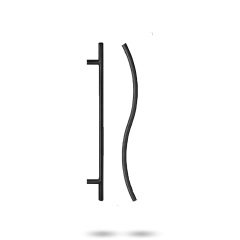 147 ENTRANCE HANDLES WITH 450MM CENTRES ELECTRO BLACK ACE