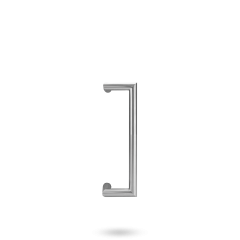 148 ENTRANCE HANDLES WITH 450MM CENTRES - HALF SET W/DISK FIT STAINLESS STEEL