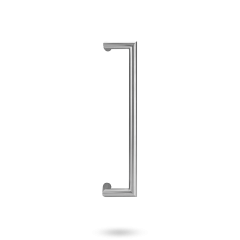 148 ENTRANCE HANDLES WITH 600MM CENTRES - HALF SET W/DISK FIT STAINLESS STEEL