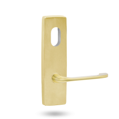 EXT SQ END PLATE - CYLINDER AND LEVER 115 POLISHED BRASS