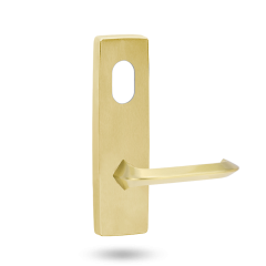 EXT SQ END PLATE - CYLINDER AND LEVER 116 UNLAQUARED POLISHED BRASS