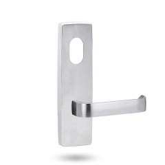 EXT SQ END PLATE - CYLINDER AND LEVER 131 SATIN CHROME