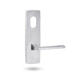 EXT SQ END PLATE - CYLINDER AND LEVER 178 SATIN CHROME