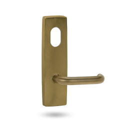 EXT SQ END PLATE - CYLINDER AND LEVER 70 AGED BRASS