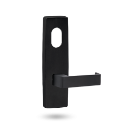 EXT SQ END PLATE - CYLINDER AND LEVER 90 BLACK