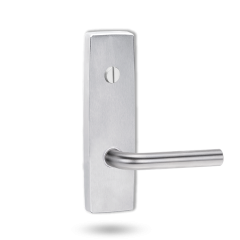 EXT SQ END PLATE - EMERGENCY TURN AND LEVER 97 SATIN CHROME