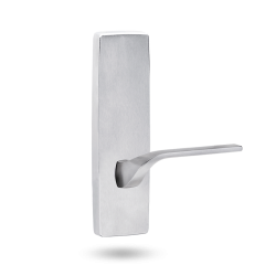 EXT SQ END PLATE - LEVER 122 LH ONLY SATIN CHROME