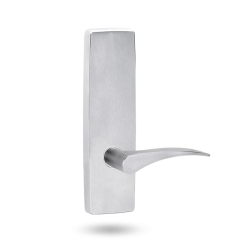 EXT SQ END PLATE - LEVER 153 LH ONLY SATIN CHROME