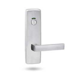 EXT SQ END PLATE - PRIVACY INDICATING EMERGENCY TURN WITH LEVER 101 SATIN CHROME