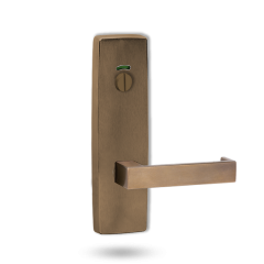 EXT SQ END PLATE - PRIVACY INDICATING EMERGENCY TURN WITH LEVER 111 OIL RUBBED BRONZE