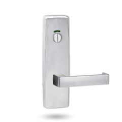 EXT SQ END PLATE - PRIVACY INDICATING EMERGENCY TURN WITH LEVER 111 SATIN CHROME