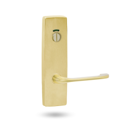 EXT SQ END PLATE - PRIVACY INDICATING EMERGENCY TURN WITH LEVER 115 POLISHED BRASS