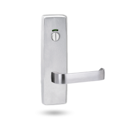 EXT SQ END PLATE - PRIVACY INDICATING EMERGENCY TURN WITH LEVER 131 SATIN CHROME
