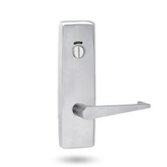 EXT SQ END PLATE - PRIVACY INDICATING EMERGENCY TURN WITH LEVER 133 SATIN CHROME
