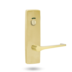 EXT SQ END PLATE - PRIVACY INDICATING EMERGENCY TURN WITH LEVER 145 SATIN BRONZE
