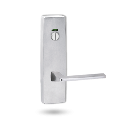 EXT SQ END PLATE - PRIVACY INDICATING EMERGENCY TURN WITH LEVER 178 SATIN CHROME