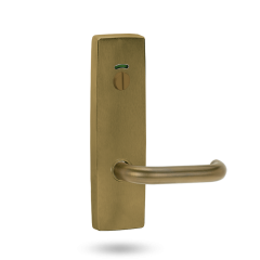 EXT SQ END PLATE - PRIVACY INDICATING EMERGENCY TURN WITH LEVER 70 AGED BRASS