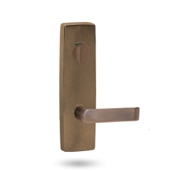 EXT SQ END PLATE - PRIVACY INDICATING OVAL TURN WITH LEVER 59 OIL RUBBED BRONZE