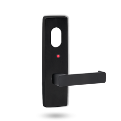 EXT SQ END PLATE - CYLINDER WITH LED INDICATOR AND LEVER 76 BLACK