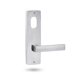 INT SQ END PLATE - CYLINDER AND LEVER 101 SATIN CHROME
